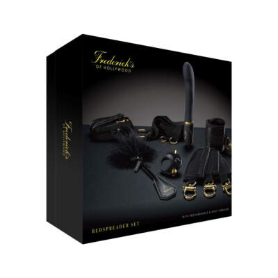Fredericks of Hollywood - Couples Set with Vibe & Bed Spreader Restraints - FOH-007 - 4890808194768