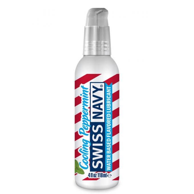 Swiss Navy Water Base Flavored Lubricant Cool Peppermint  4oz / 118ml