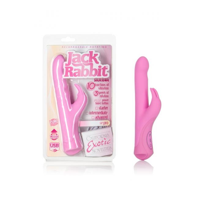 Rechargeable Rotating Jack Rabbit - Pink