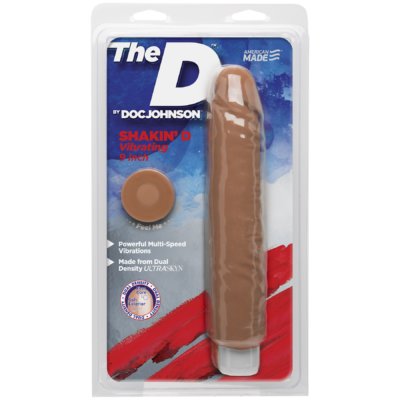 the D by Doc Johnson - The D The Shakin D 9 Inch Vibrating Caramel - 1701-11-CD