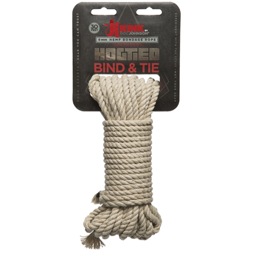 Kink - Kink Bind and Tie Hemp Bondage Rope 30 Ft Natural - 2404-20-CD