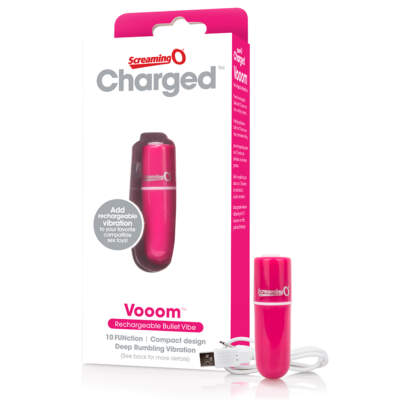 SCREAMING O - Charged Vooom Rechargeable Bullet Vibe (6) - Pink - AMV-PK-110