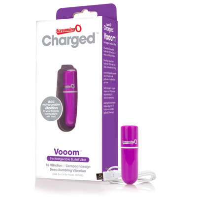 SCREAMING O - Charged Vooom Rechargeable Bullet Vibe (6) - Purple - AMV-PU-110