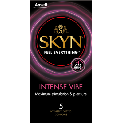 ANSELL CONDOMS - Ansell SKYN Intense Condoms 5 pack with Vibrating Ring - 826745