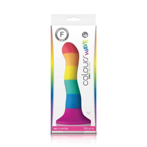 Colours Pride Edition 6 in. Wave Dildo Rainbow - Colours - NSN-0408-07 - 657447099090