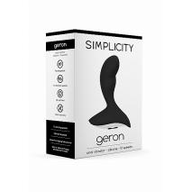 Geron Anal Vibrator Silicone 10 Speed Black - Simplicity - SIM065BLK - 8714273934437