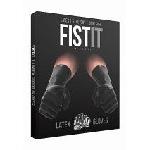 Fist It Latex Short Gloves - Black - SHOTS TOYS - FST001BLK - 8714273945686