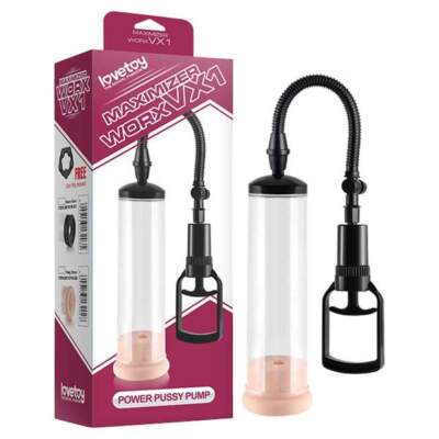 Maximizer Worx VX1 - Pussy Pump - Clear Penis Pump with Vagina Sleeve & Cock Ring - 361016-02