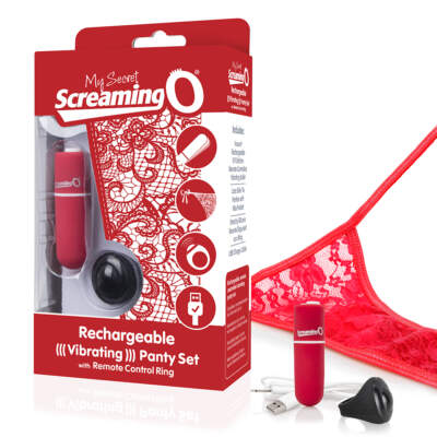Rechargeable Vibrating Panty Red