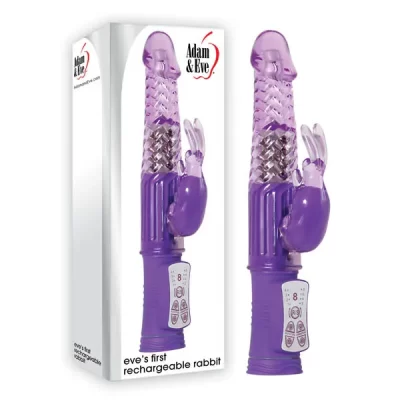 Adam and Eve Eves First Rechargeable Rabbit Vibrator Purple AE WF 2285 2 844477012285 Multiview