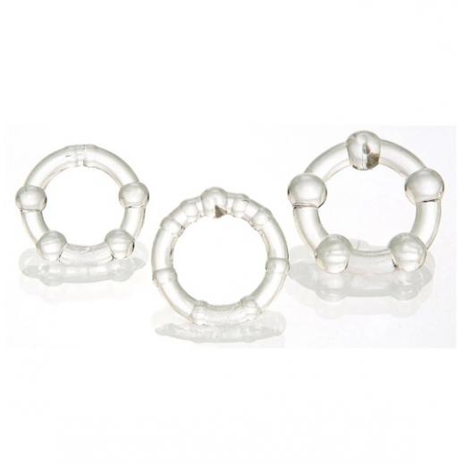 Adam and Eve Triple Erection System 3 Pack Rings Clear AE-BQ-5775 844477005775