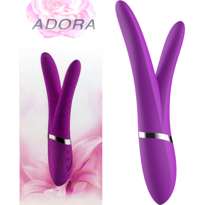 Adora Rechargeable Y Shaped Vibrator Purple YQ 409 PUR ADORA 6904348840790 Multiview
