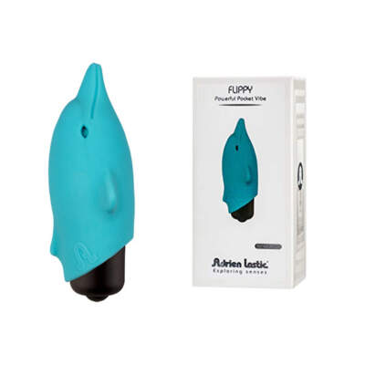 Adrien Lastic Flippy Dolphin Pocket Vibe Bullet Vibrator Blue 30585 8433345305851 Multiview