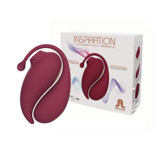 Adrien Lastic Inspiration App Enabled Sex Toy Kit 2 Piece Egg VIbrator Clitoral Suction Maroon AL40783 8433345407838 Multiview