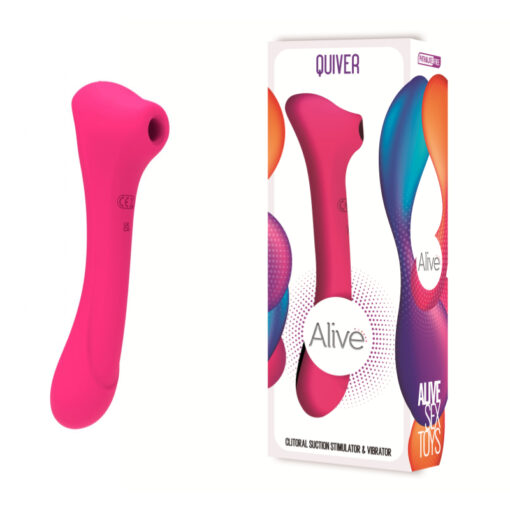 Alive Quiver Clitoral Suction Stimulator Vibrator Pink 112411 8433345112411 Multiview
