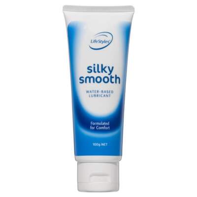 Ansell Lifestyles Silky Smooth Water Based Lubricant 100g Tube 2020 Packaging 9352417000656 Boxview