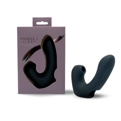 Ashella Vibes G Spot and Clitoral Suction Finger Vibrator Black ASHV06 9354434000879 Multiview