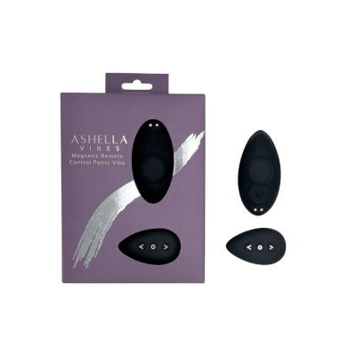 Ashella Vibes Magnetic Wireless Remote Control Panty Vibrator Black ASHV05 9354434000855 Multiview