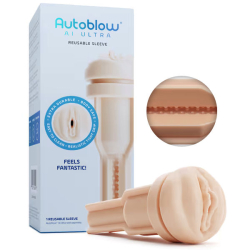 Autoblow – Autoblow AI Ultra Reusable Textured Vagina Sleeve (Light Flesh)