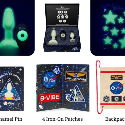 B Vibe Asstronaut glow in the dark butt play set BV 046 4890808263310 Swag Feature