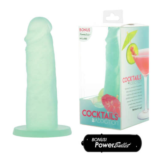 BMS Addiction Cocktails 5 Inch Silicone Dong Mint Mojito 87713 677613877130 Multiview
