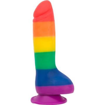 BMS Addiction Justin 8 inch Dildo with Balls Pride Colours 87601 2 677613876010 Detail
