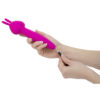 BMS Palmpower VIBEZ Rechargeable Vibrating Rabbit Wand Pink 21216 677613212160 Charge Hand Detail