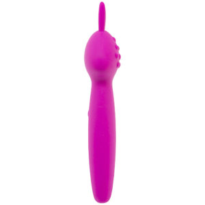 BMS Palmpower VIBEZ Rechargeable Vibrating Rabbit Wand Pink 21216 677613212160 Side Detail