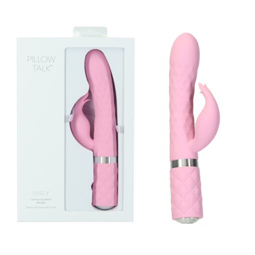 BMS Pillow Talk Lively Rechargeable Rabbit Vibrator Pink 96216 677613962164 Multiview