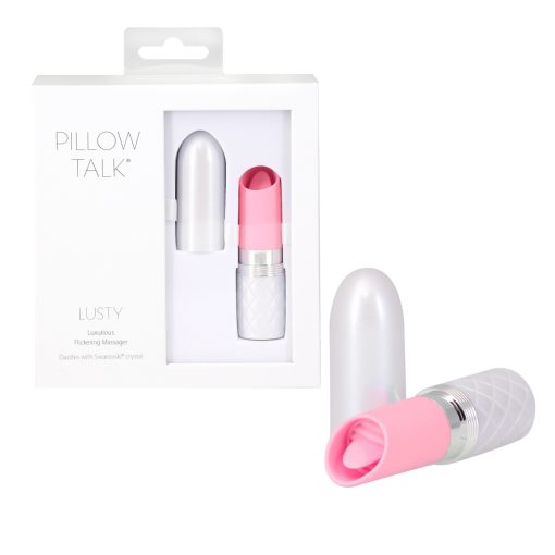 BMS Pillow Talk Lusty Flickering Clitoral Vibrator Pink 27416 677613274168 Multiview