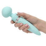 BMS Pillow Talk Sultry Warming Rotating Vibrating Wand Teal 26819 677613268198