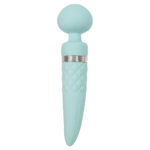 BMS Pillow Talk Sultry Warming Rotating Vibrating Wand Teal 26819 677613268198