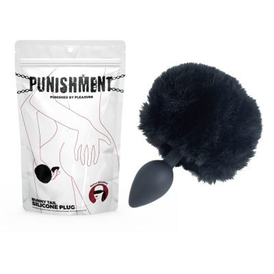 BMS Punishment Bunny Tail Silicone Butt Plug Black 58001 677613580016 Multiview