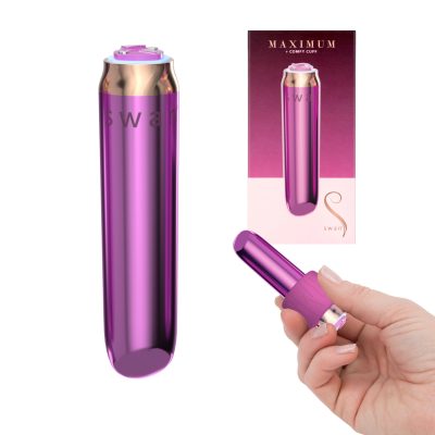 BMS Swan Maximum Bullet Vibrator with Silicone Comfy Cuff Grip Pink