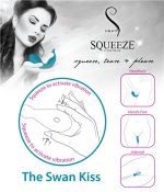 BMS Swan Squeeze The Swan Kiss Mini Squeeze Control Vibrator Pink 94016 677613940162 Overview Detail