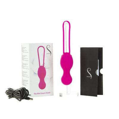 BMS Swan The Mini Swan Clutch Squeeze Activated Vibrating Kegel Exerciser Pink 3 50116 677613350169 Multiview