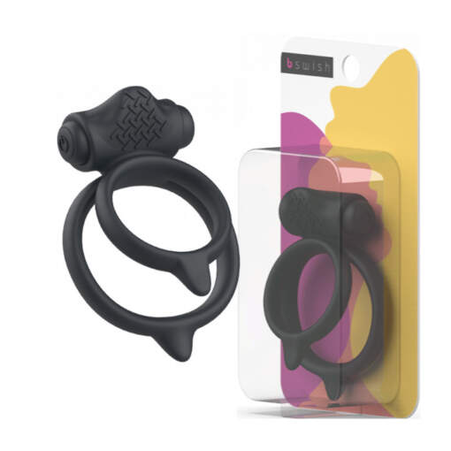 BSwish BCharmed Basic Plus Vibrating Dual Cock Ring Black BSBBC0013 Multiview
