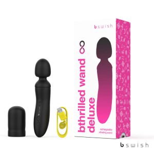 BSwish Bthrilled Deluxe Premium Rechargeable Wand Vibrator Noir Black BSPTH0136 4897106300136 MMultiview