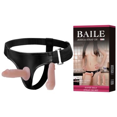 Baile Jessica Strap On with 2 Mini Dongs Light Flesh BW 022033 6959532306989 Multiview