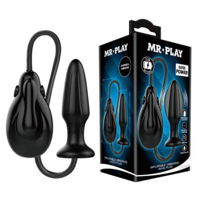 Baile Mr Play Automatic Inflatable Vibrating Anal Plug Black BW 008098DAQ MR 6959532331974 Multiview