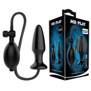Baile Mr Play Inflatable Latex Anal Plug Black BW 008098Q MR 6959532332148 Multiview