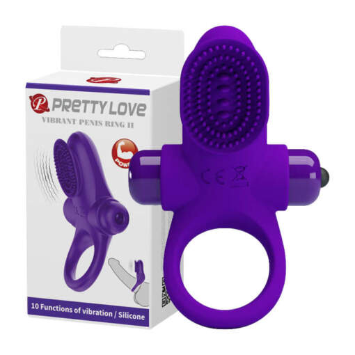 Baile Pretty Love Big Pad Vibrating Cock Ring Purple BI 210205 1 6959532324235 Multiview