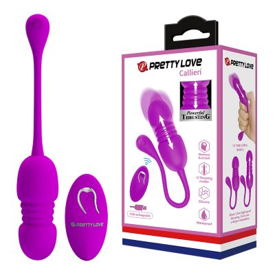 Baile Pretty Love Callieri Rechargeable Thrusting Egg with Wireless Remote Control Purple BI 014892W 6959532333787 Multiview