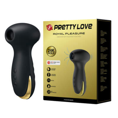 Baile Pretty Love Royal Pleasure Hammer Clitoral Suction Vibrator Black BI-014623 6959532331356