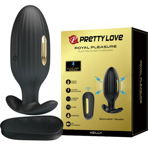 Baile Pretty Love Royal Pleasure Kelly Wireless Remote E stim Butt Plug Black BI 040083W 6959532332056 Multiview