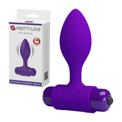 Baile Pretty Love Vibra Butt Vibrating Silicone Butt Plug Purple BI 040077 1 6959532324457 Multiview