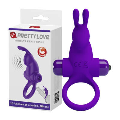 Baile Pretty Love Vibrating Rabbit Cock Ring Purple BI 210204 1 6959532324228 Multiview