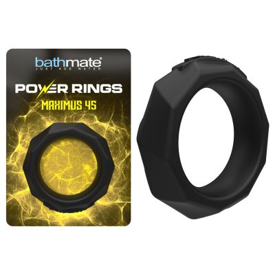 Bathmate Power Rings Maximus 45 Silicone Cock Ring Black BM CR M45 5060140201410 Multiview