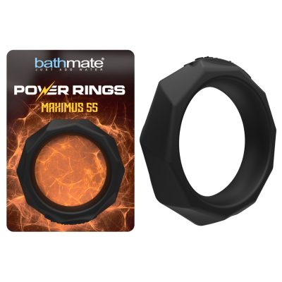 Bathmate Power Rings Maximus 55 Silicone Cock Ring Black BM CR M55 5060140201427 Multiview