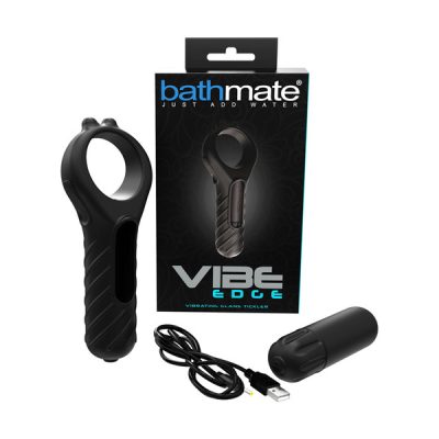 Bathmate VIBE Edge Vibrating Glans Tickler Black BM V VE 5060140201465 Multiview